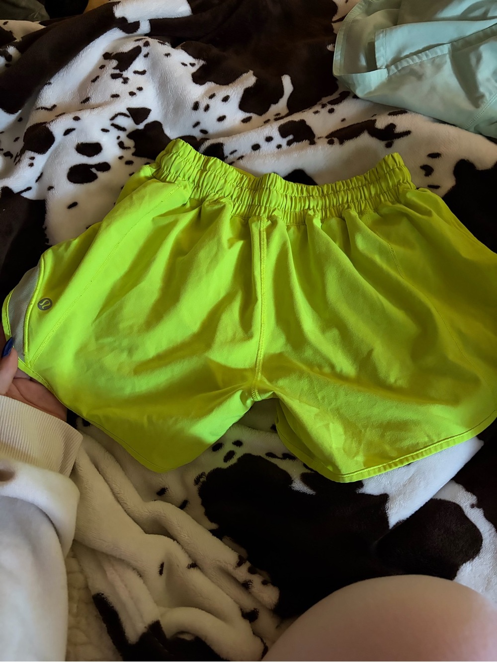 lululemon athletica Neon Lime Athletic Shorts